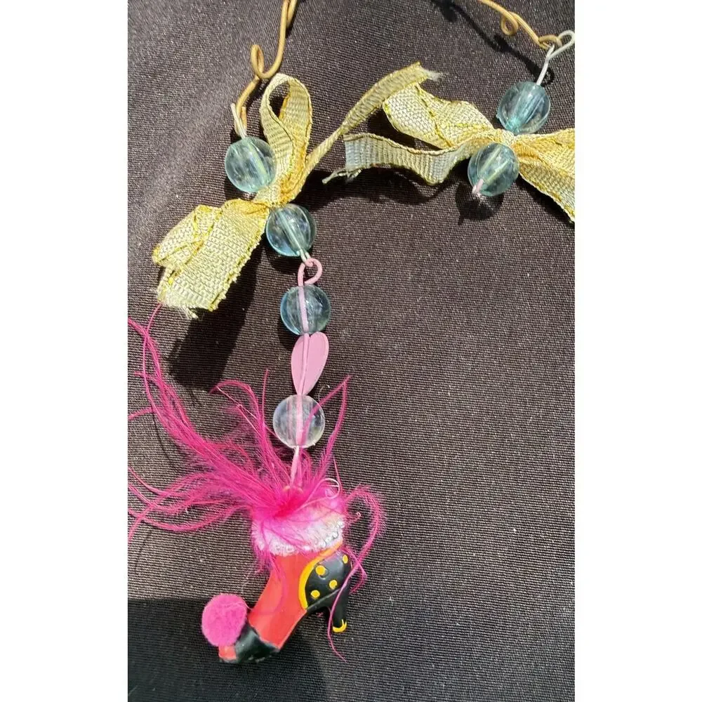 Vintage Katherines Collection Dangle Leg Peacock Christmas Ornament Rare! -K2